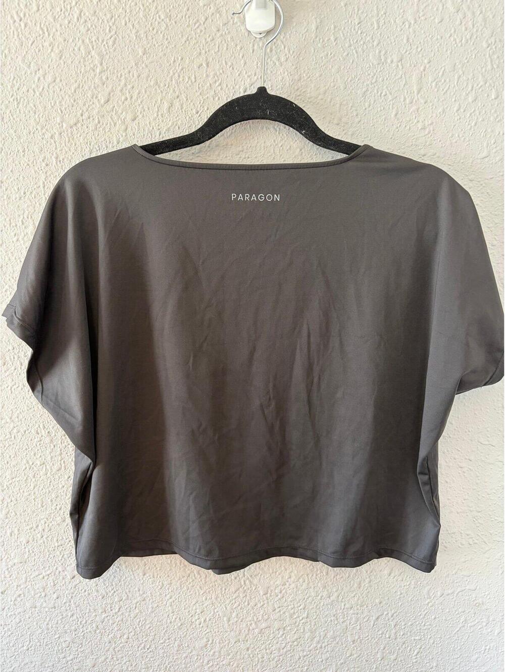 Paragon black cropped oversized fit tee size L